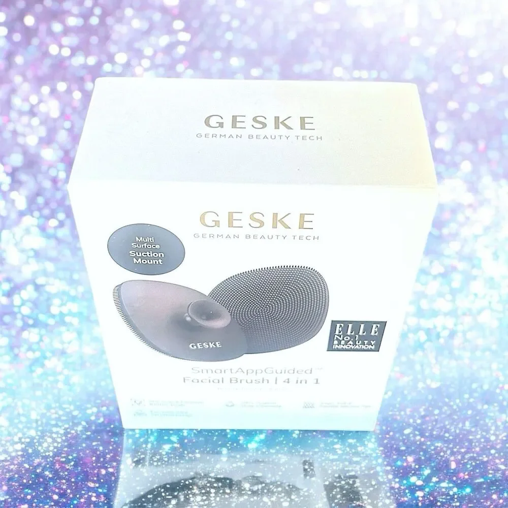 GESKE Facial Brush SmartAppGuided 4 in 1 Facial Brush in Gray  Brand New in Box